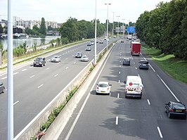 De E17 bij Reims in Frankrijk