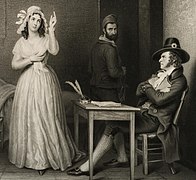 Charlotte Corday à la conciergerie (gravure de 1838).