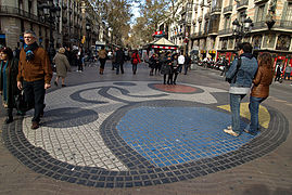 Mosaic del Pla de l'Os sur La Rambla.