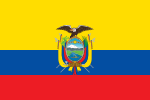 Flag of Ecuador (charged horizontal tricolour)