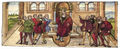 Koning Hendrik VII wordt gehuldigd door zijn aanhangers
