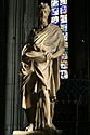 Statue of St. Bartholomew by Jacques Du Brœucq in the choir of the collegiate church