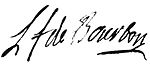 Signature de Louis-François de Bourbon
