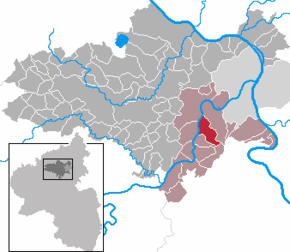 Poziția Niederfell pe harta districtului Mayen-Koblenz