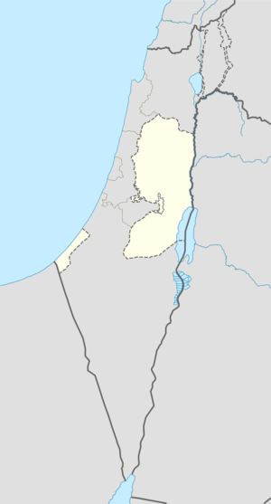 ゲリジム山の位置（パレスチナ自治区内）