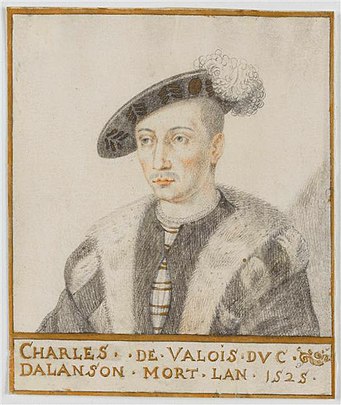 Charles IV d'Alençon (1489-1525), duc d'Alençon de 1492 à 1525 et fils du précédent.