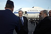 Secretary Rumsfeld during a visit to Buenos Aires, Argentina