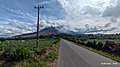 Gunung Sinabung dengan puncak tertutup awan, tahun 2022