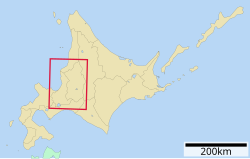 موقعیت در ناحیه ایشیکاری در منطقه استان هوکایدو