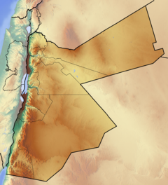 Quseir Amra på kartan över Jordanien