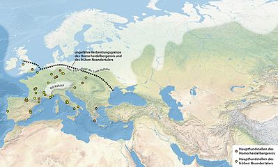 Fossilfunde von Homo heidelbergensis und frühen Neandertalern