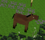 Um cavalo adicionado através do Mod "The Mob Horse"