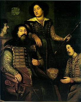 Князь Прозоровский (слева) с русским посольством в Англии, 1662 год