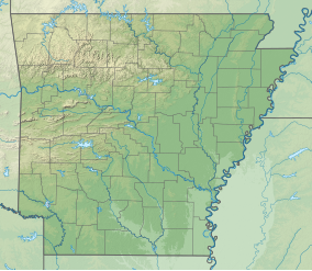 A map of the United States showing the location of Fort Smith National Historic Site