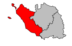 Arrondissement na mapě departementu Vendée