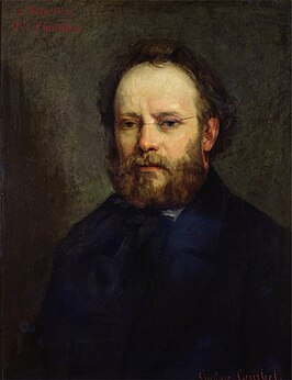 Portret van Pierre Joseph Proudhon door Gustave Courbet uit 1865