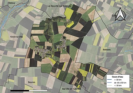 Carte orthophotographique de la commune en 2016.