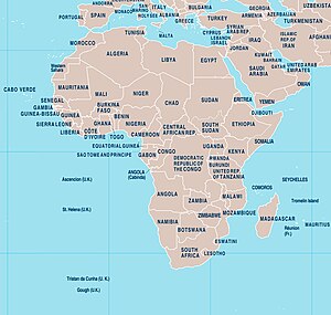 Afrikan poliittinen kartta.