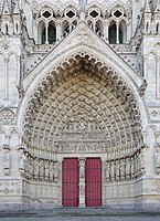 Last Judgment portal of the West facade of Amiens Cathedral, 1220-1230