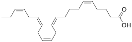 Structuurformule van (all-Z)-eicosapentaeenzuur