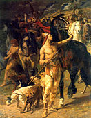 Évariste Vital Luminais, before 1879, Départ pour la Chasse dans les Gaules (Departure for the Hunt in Gaul), oil on canvas, 150 x 118 cm