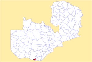 District location in Zambia