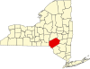 Округ Делавэр на карте штата.