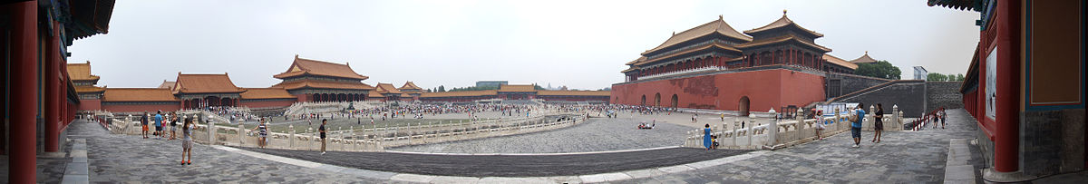 Panoramatická fotografia Zakázeného mesta v Pekingu