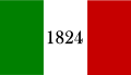 1835年–1836年「アラモ・フラッグ」 テキサス反逆軍をサポートするため、1824年メキシコ憲法に言及した旗。アラモの戦いで掲げられたとされる。
