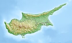Location of Mount Selvili on the island of Cyprus