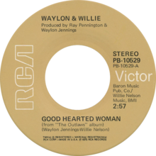 1976 US single of Jennings and Nelson's duet performance