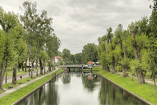 Łuczański Canal and the swing bridge in Giżycko
