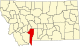 State map highlighting Gallatin County