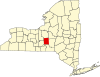 Округ Кортленд на карте штата.