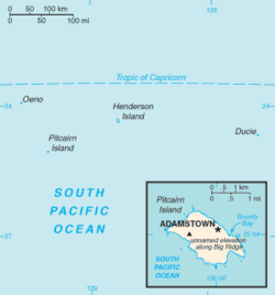 Lokasi Kepulauan Pitcairn