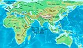 MÖ 100 yılında Asya, Sakaları ve komşularını gösteriyor