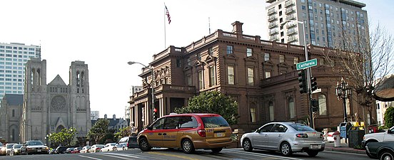 Crest of Nob Hill, with Flood Mansion