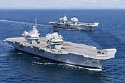 HMS Queen Elizabeth dan HMS Prince of Wales, dua buah kapal induk kelas Queen Elizabeth