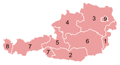 Peta bagian administratif Austria