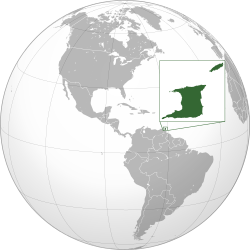 Location of Trinidad at Tobago