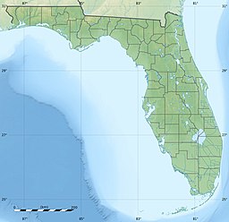 Location of Lake Washington in Florida, USA.