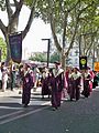 Défilé à Avignon de la confrérie de la Figue Longue Noire de Caromb.