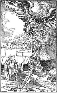 Idunn est emporté par Þjazi, par Elmer Boyd Smith (1908)