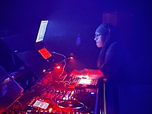 Jlin performing at Elsewhere in Brooklyn, New York, on August 8, 2021