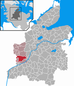 Poziția Hamdorf pe harta districtului Rendsburg-Eckernförde