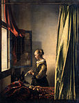 Johannes Vermeer: Ung kvinna som läser ett brev vid ett öppet fönster, ca 1659