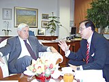 Predsjednik Republike Slovenije, Milan Kučan, sa Adamirom Jerkovićem u Ljubljani.