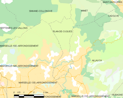 Kart over Plan-de-Cuques