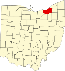 Locatie van Cuyahoga County in Ohio