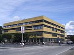 Stadsbiblioteket från Götaplatsen (september 2005).